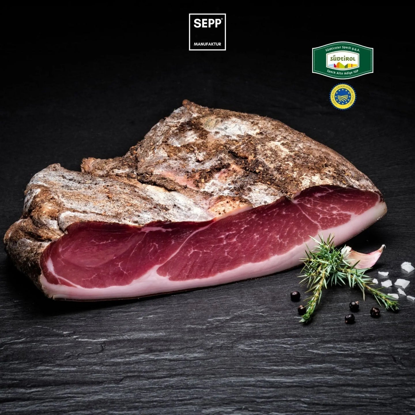 SEPP-Manufaktur® - Südtiroler Speck g.g.A. - "Die Halbe Hamme" - SEPP'-SpeckShopOnline