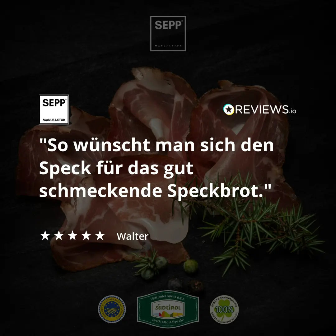 SEPP'Südtiroler Speck g.g.A. Fein geschnitten Review