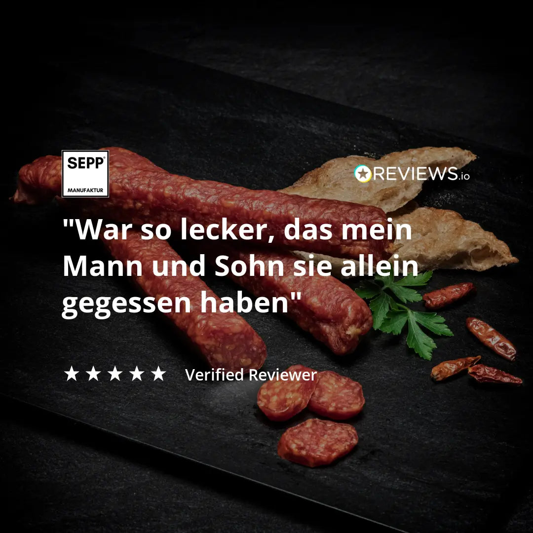 SEPP-Manufaktur® Peperoncino-Kaminwurzen (3 Stk.-180g) - SEPP'-SpeckShopOnline