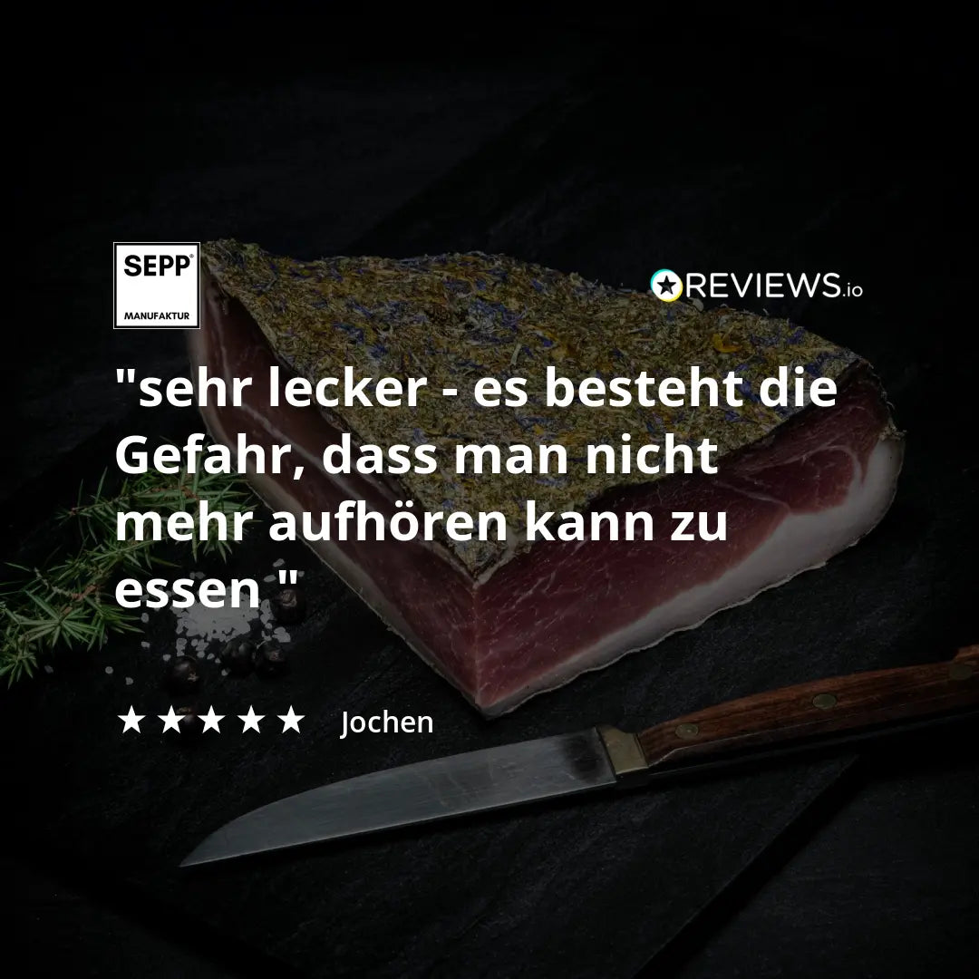 SEPP' Kräuterspeck - 'Das Viertel' - Premium - SEPP'Manufaktur Südtirol