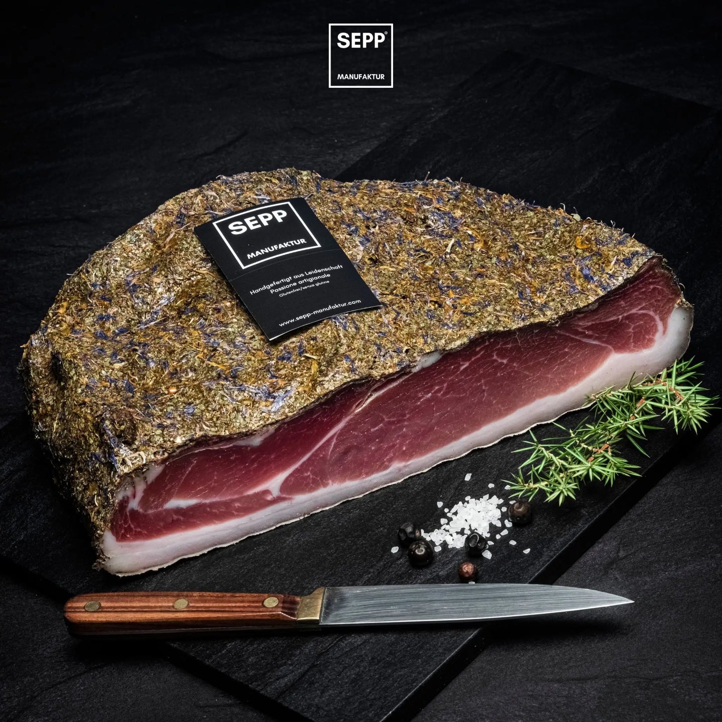 SEPP-Manufaktur® - Kräuterspeck - "Die Halbe Hamme"