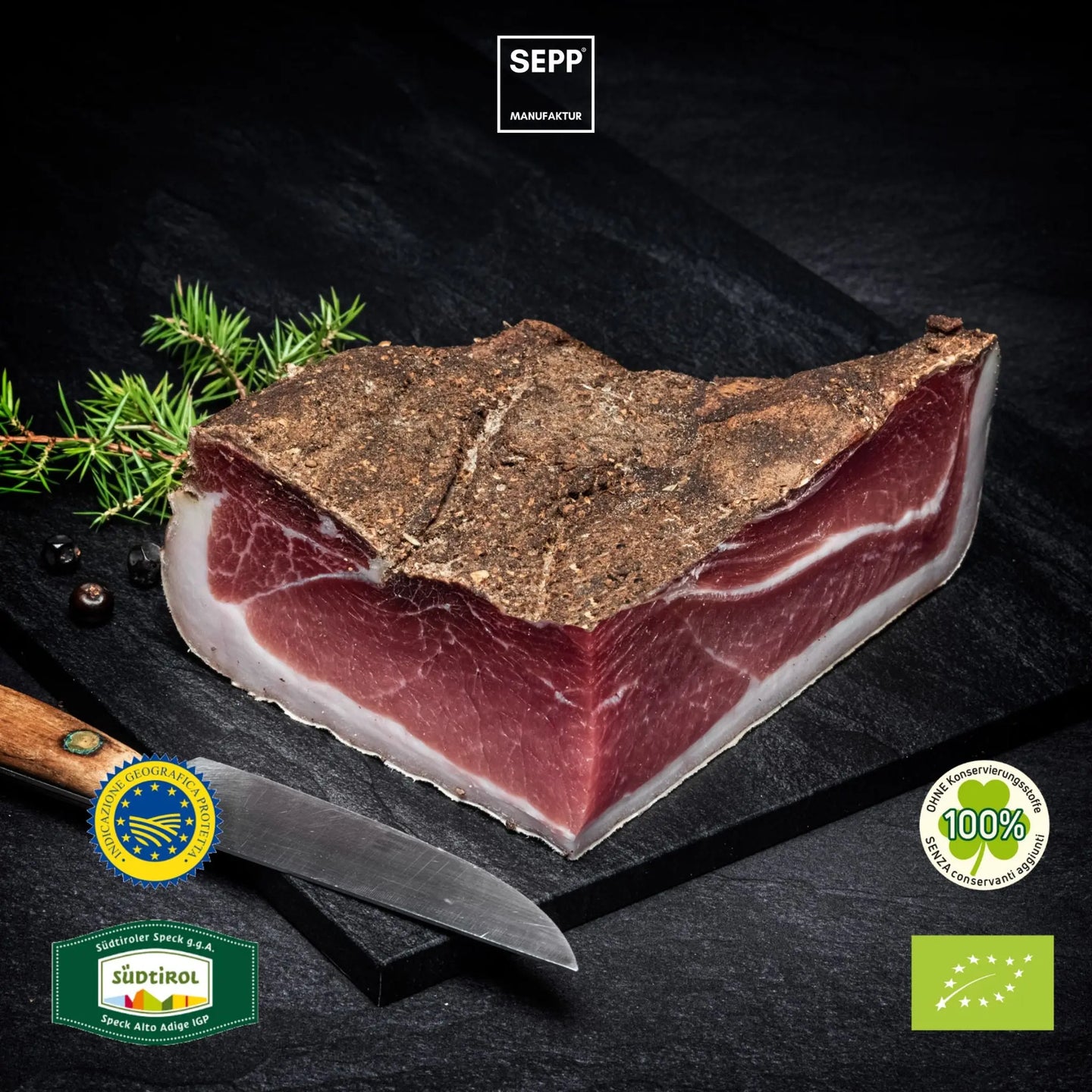 SEPP-Manufaktur® - BIO-Südtiroler Speck g.g.A. - "Das Viertel" - SEPP'-SpeckShopOnline