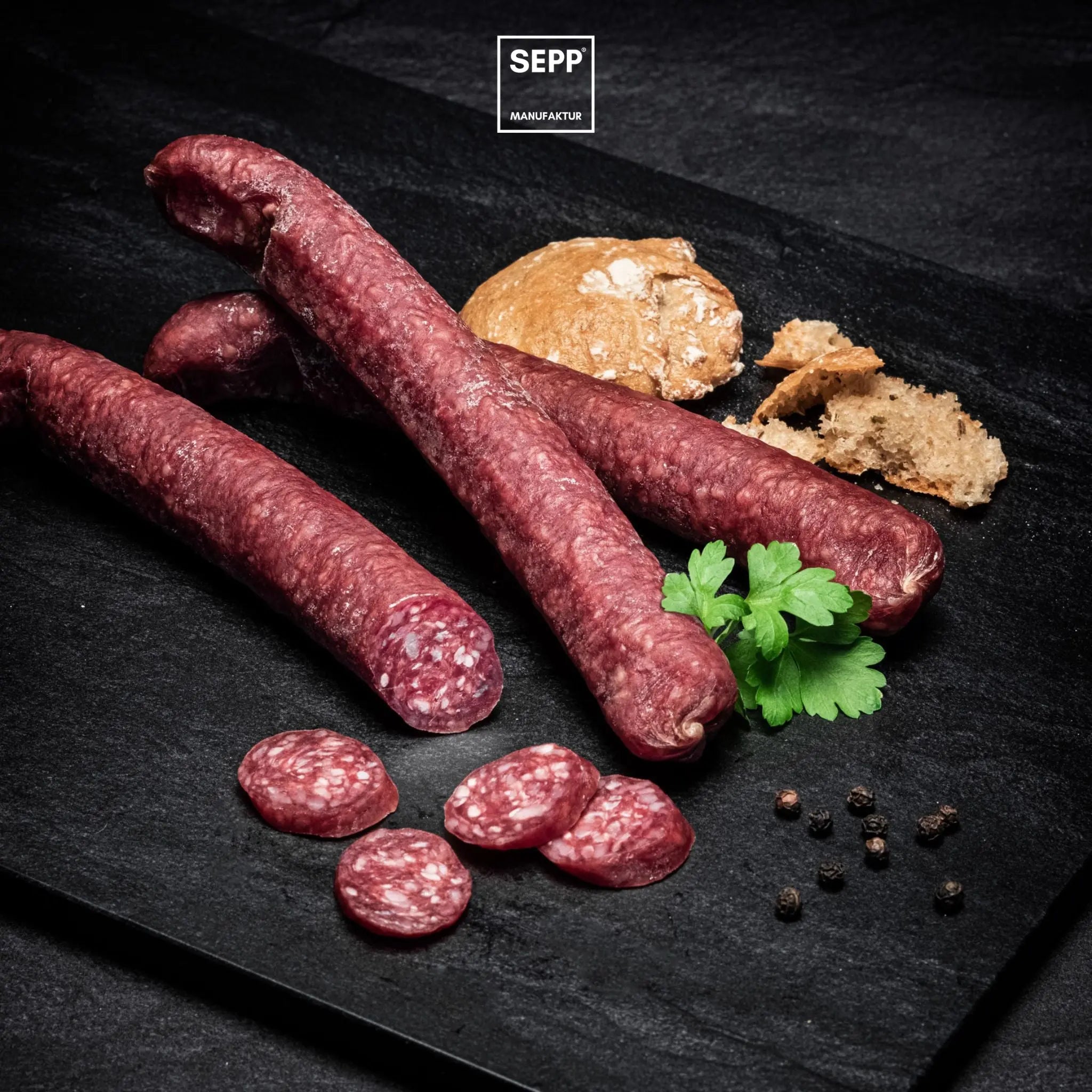 SEPP-Manufaktur® - Salsicce di manzo al camino (3 pz.-180g) - SEPP'-SpeckShopOnline