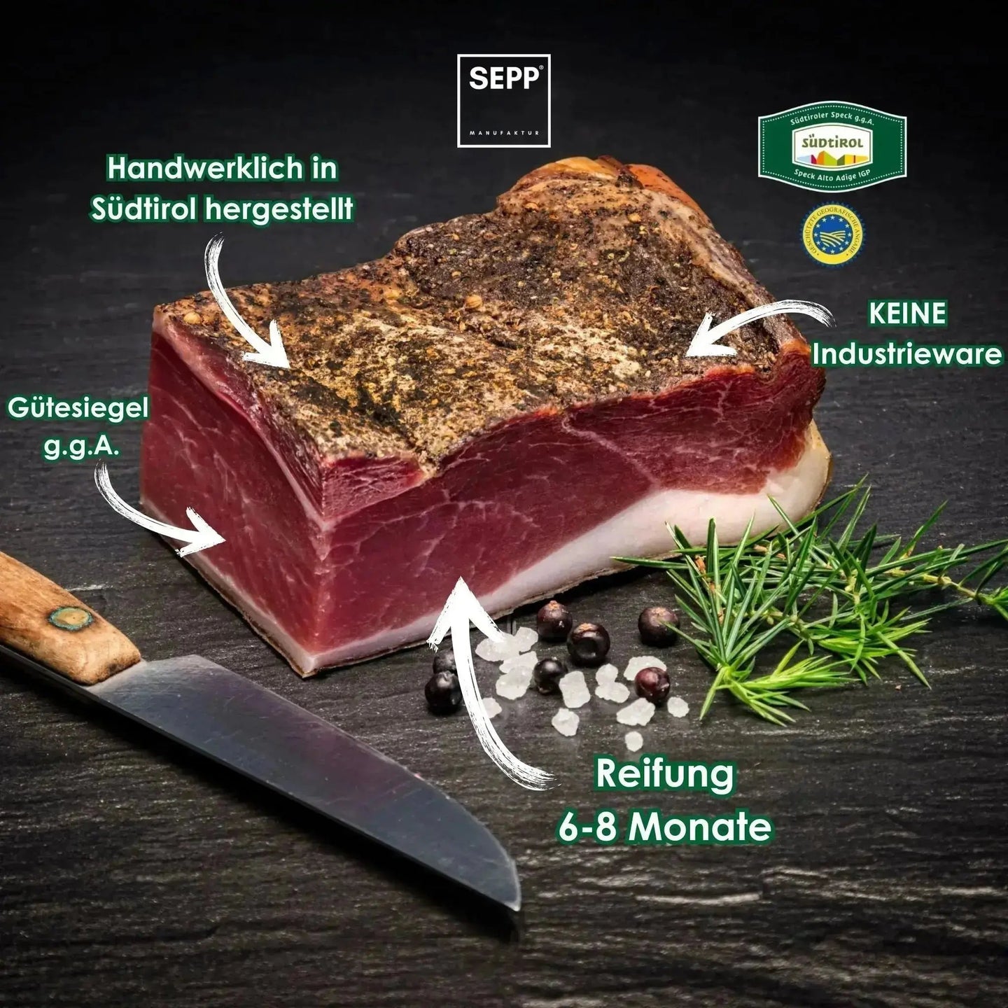 SEPP' Südtiroler Speck g.g.A. Vorteile
