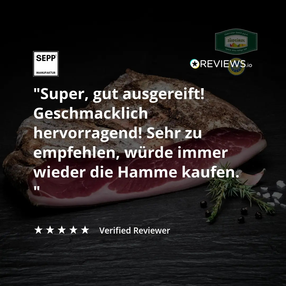 SEPP-Manufaktur® - Südtiroler Speck g.g.A. - "Die Halbe Hamme" - SEPP'-SpeckShopOnline