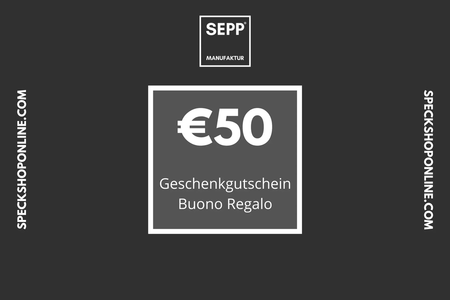 SEPP' SpeckShopOnline - Geschenkgutschein - SEPP'-SpeckShopOnline